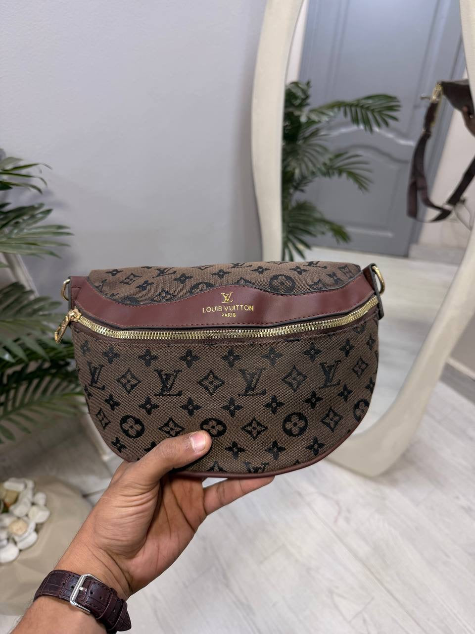 Brown Cross Bag “L-V”