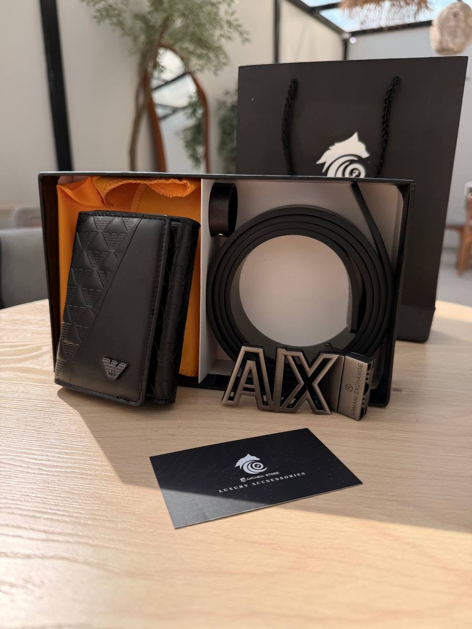 Armani Box “ wallet +belt”