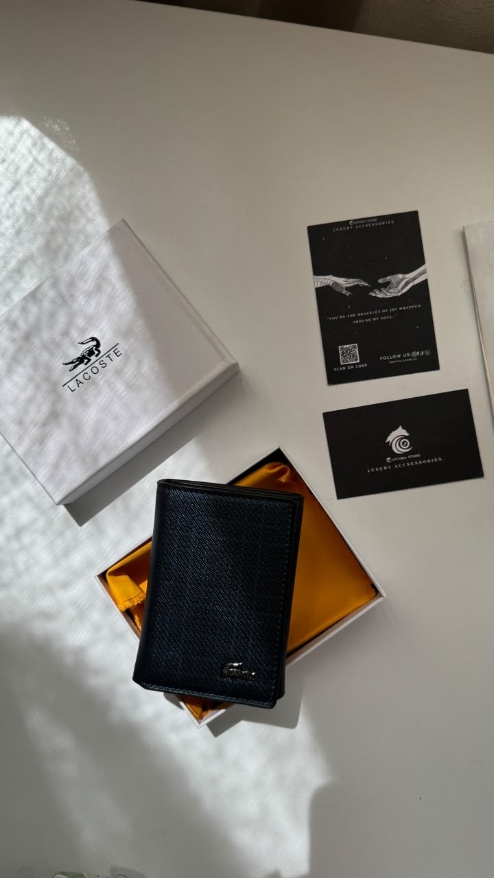 Lacoste Striped Men's Slim Wallet & Card Holder