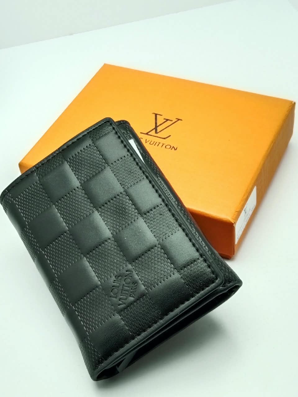 L-v Checkered MEN'S SLIM WALLET & CARD HOLDER