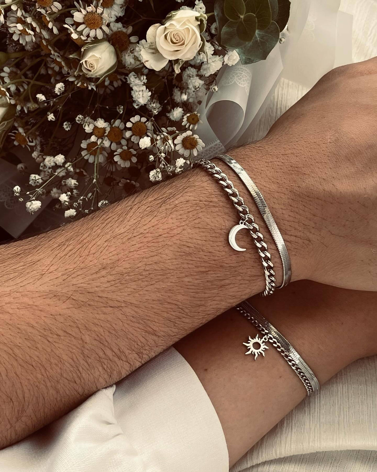 Sun and moon couples bracelets