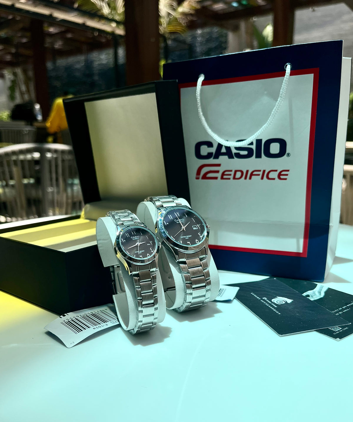 Couples Arabic Casio-“silver-black”