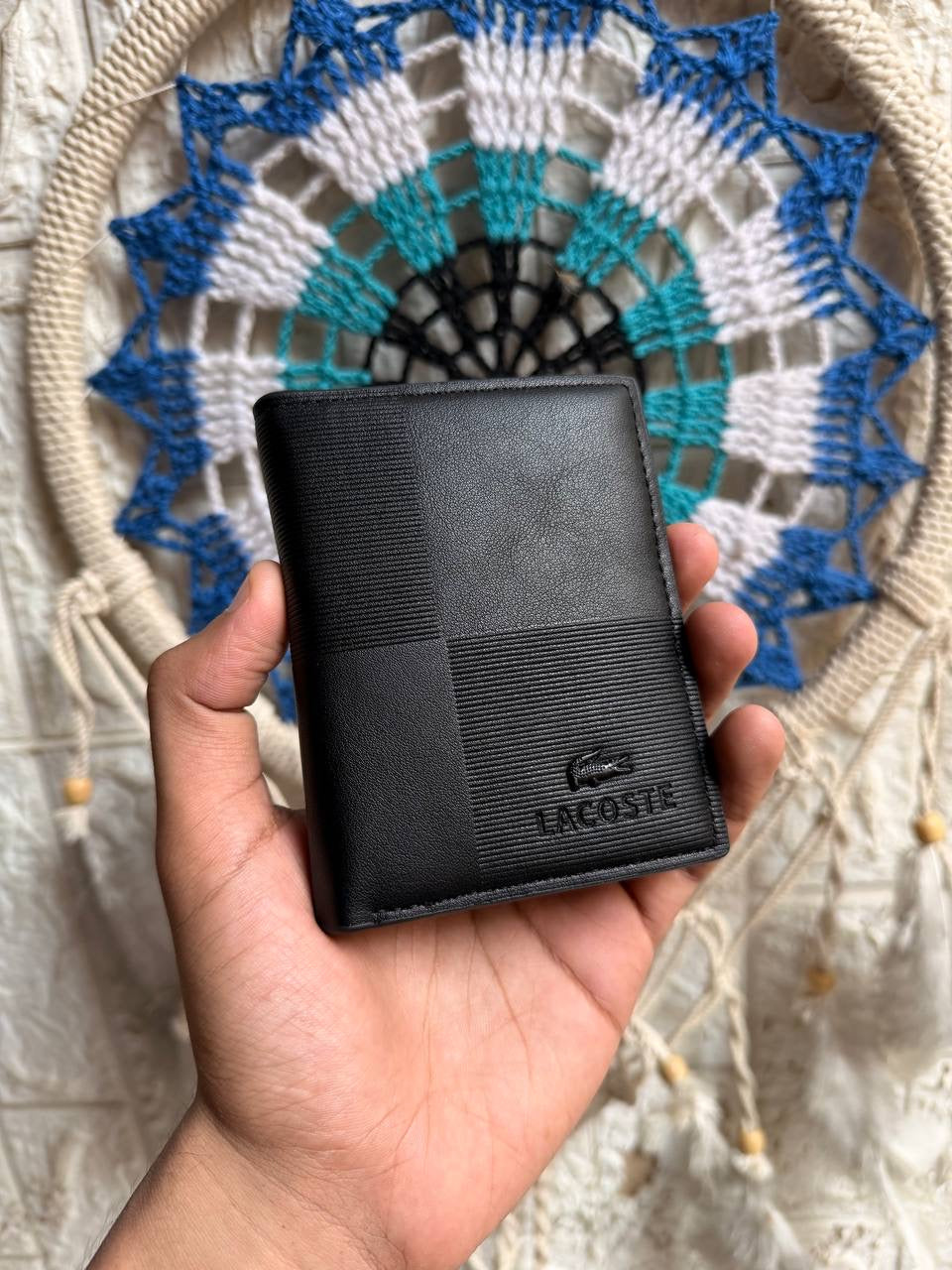 Black Lacoste Fold wallet “ Mirror original “