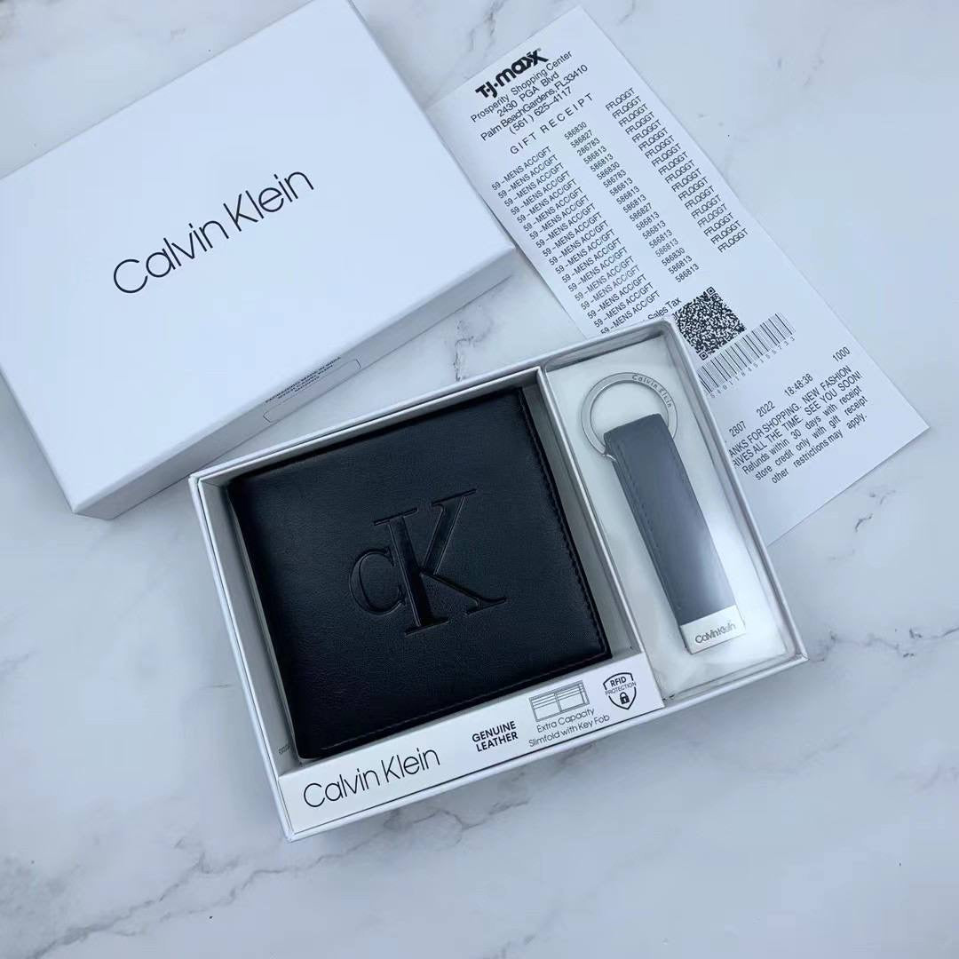 Calvin Klein wallet + Keychain"Mirror Original"