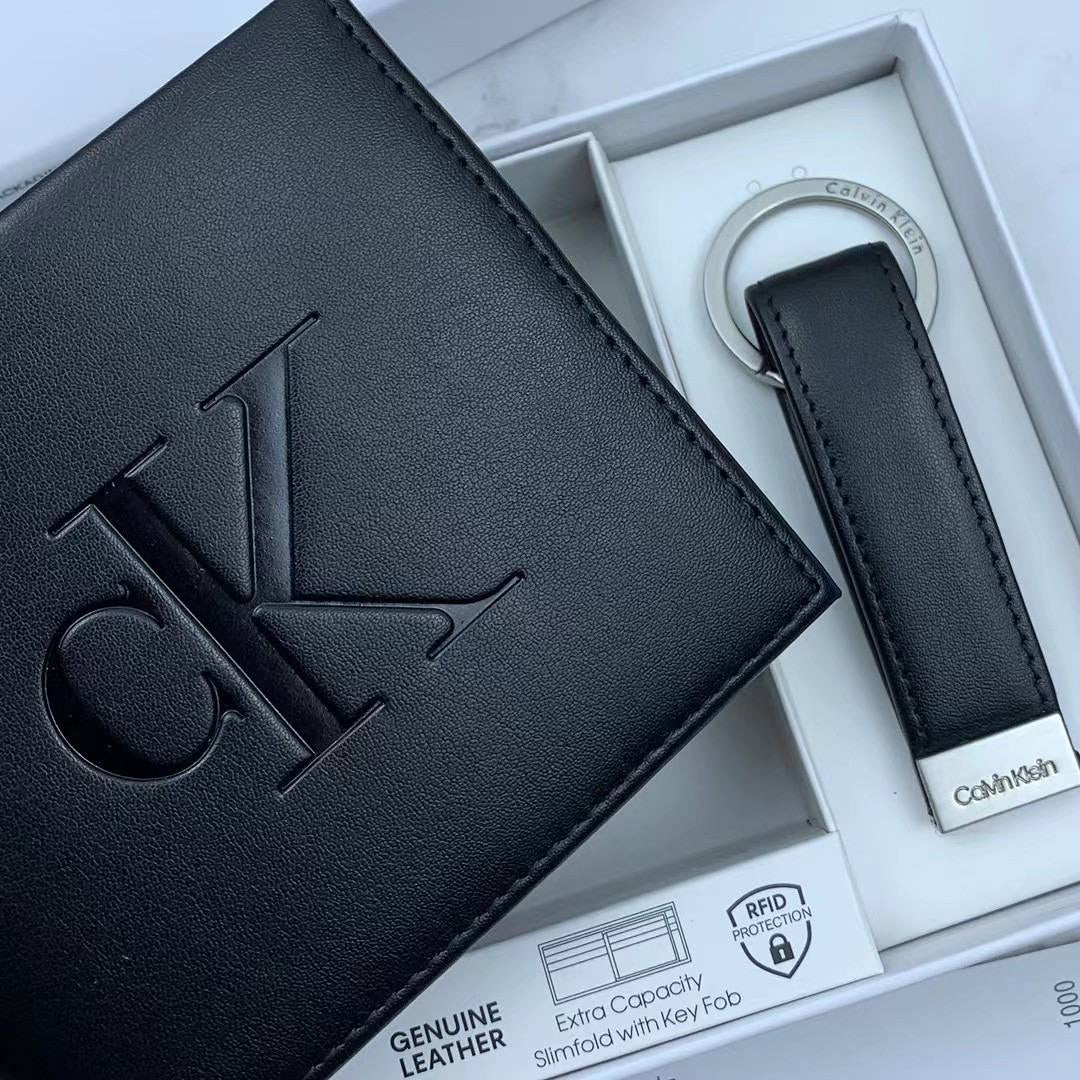 Calvin Klein wallet + Keychain"Mirror Original"