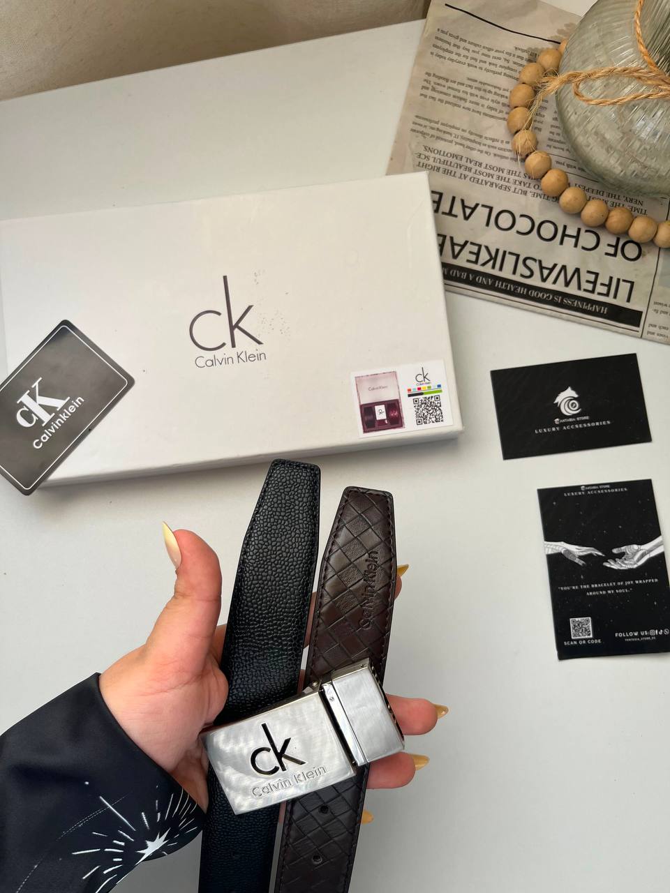 CK 2 Belt 1 buckle “ Mirror original “