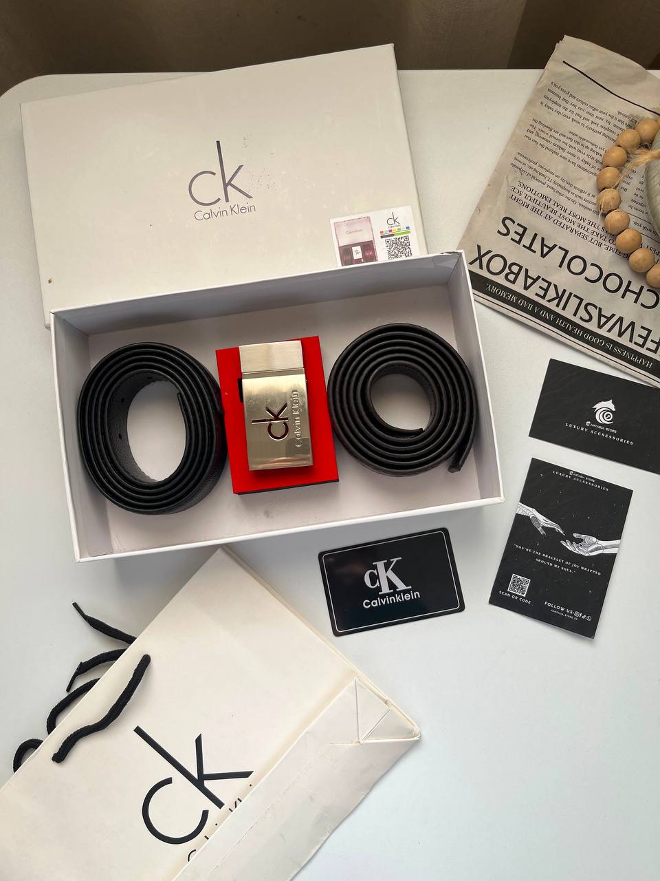 CK 2 Belt 1 buckle “ Mirror original “