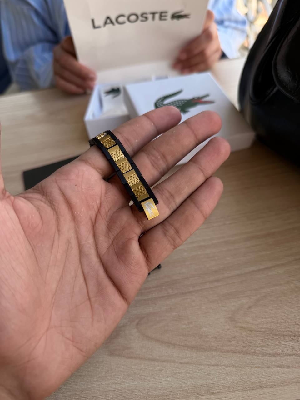 Black& Gold Lacoste Bracelet 3