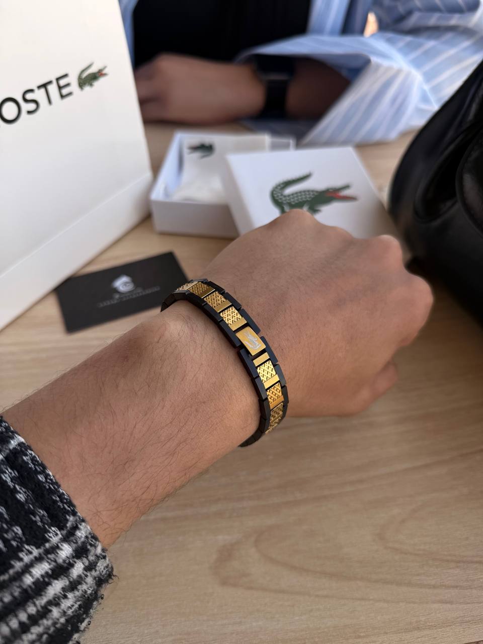 Black& Gold Lacoste Bracelet 3