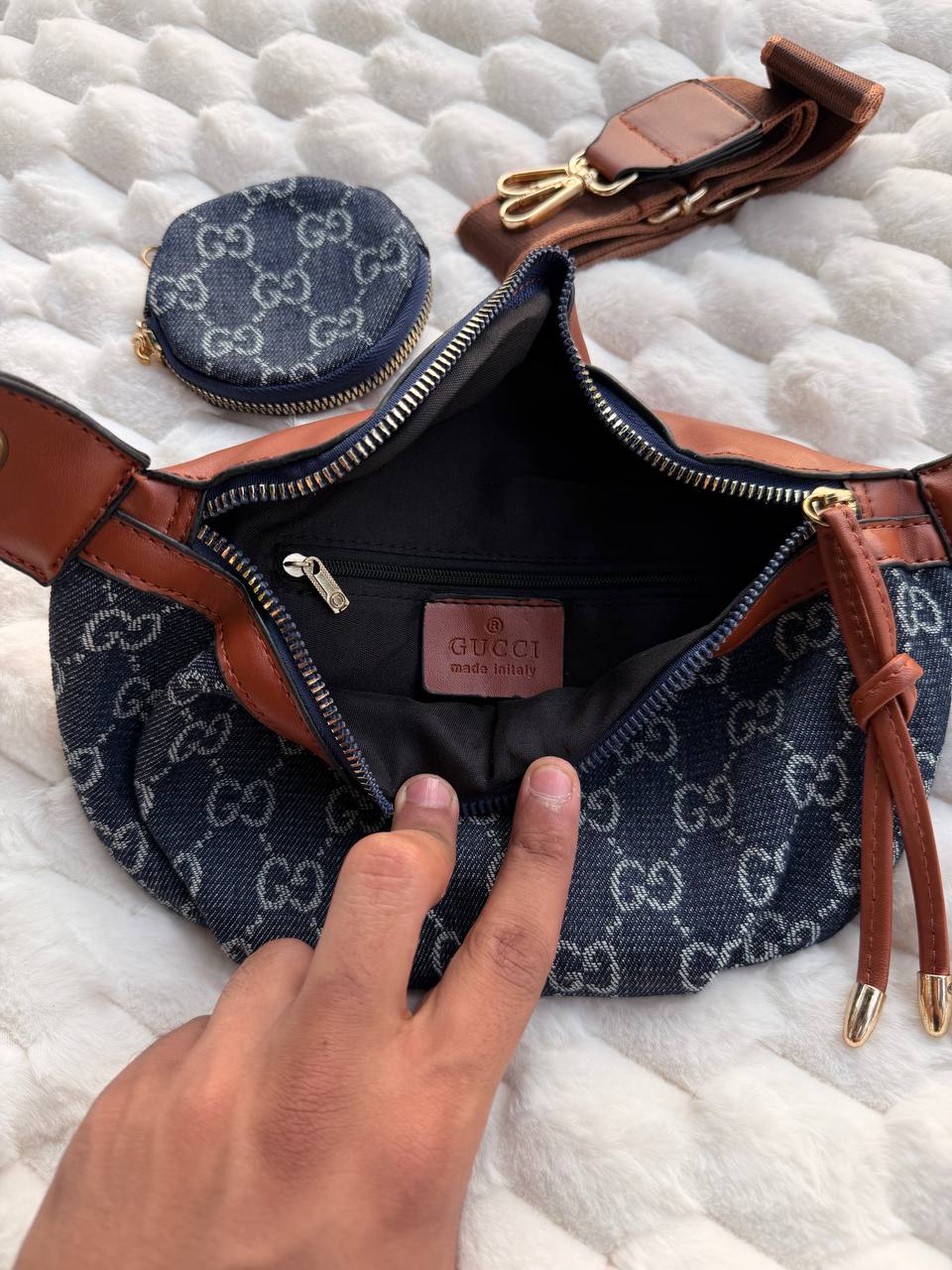 Gucci Denim Crossbody Bag