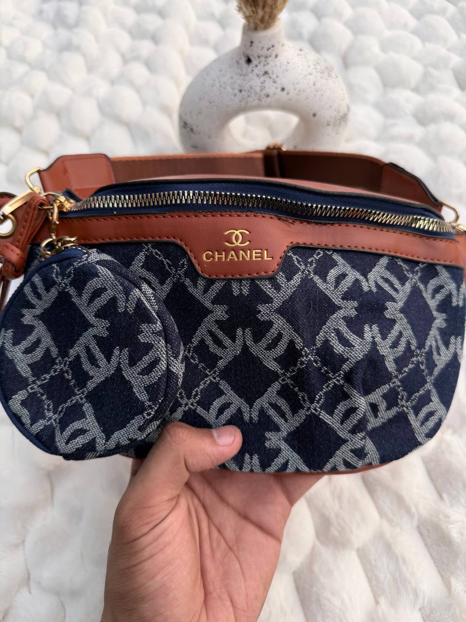 CHANEL Denim Crossbody Bag