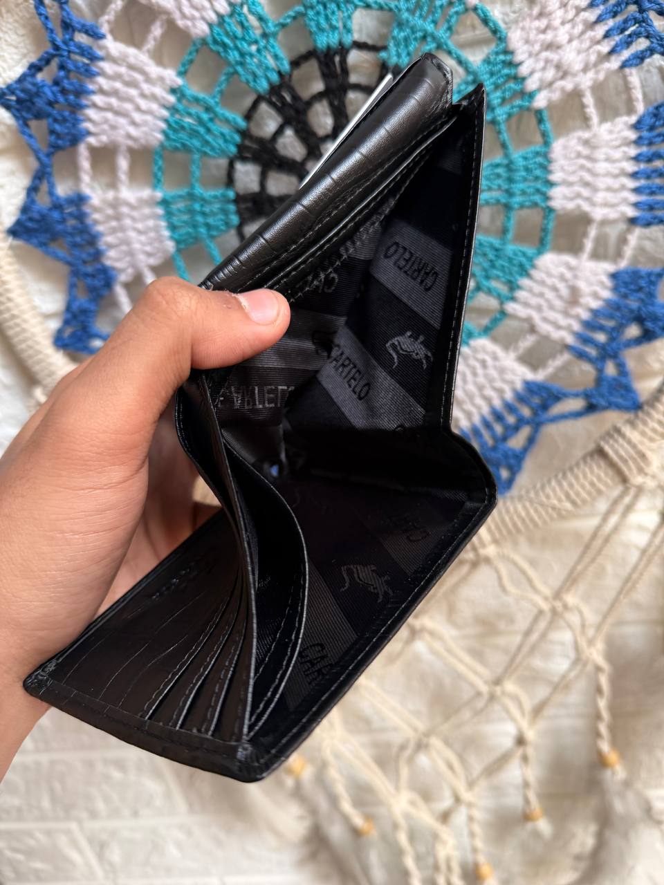 Black Lacoste wallet “ Mirror original “