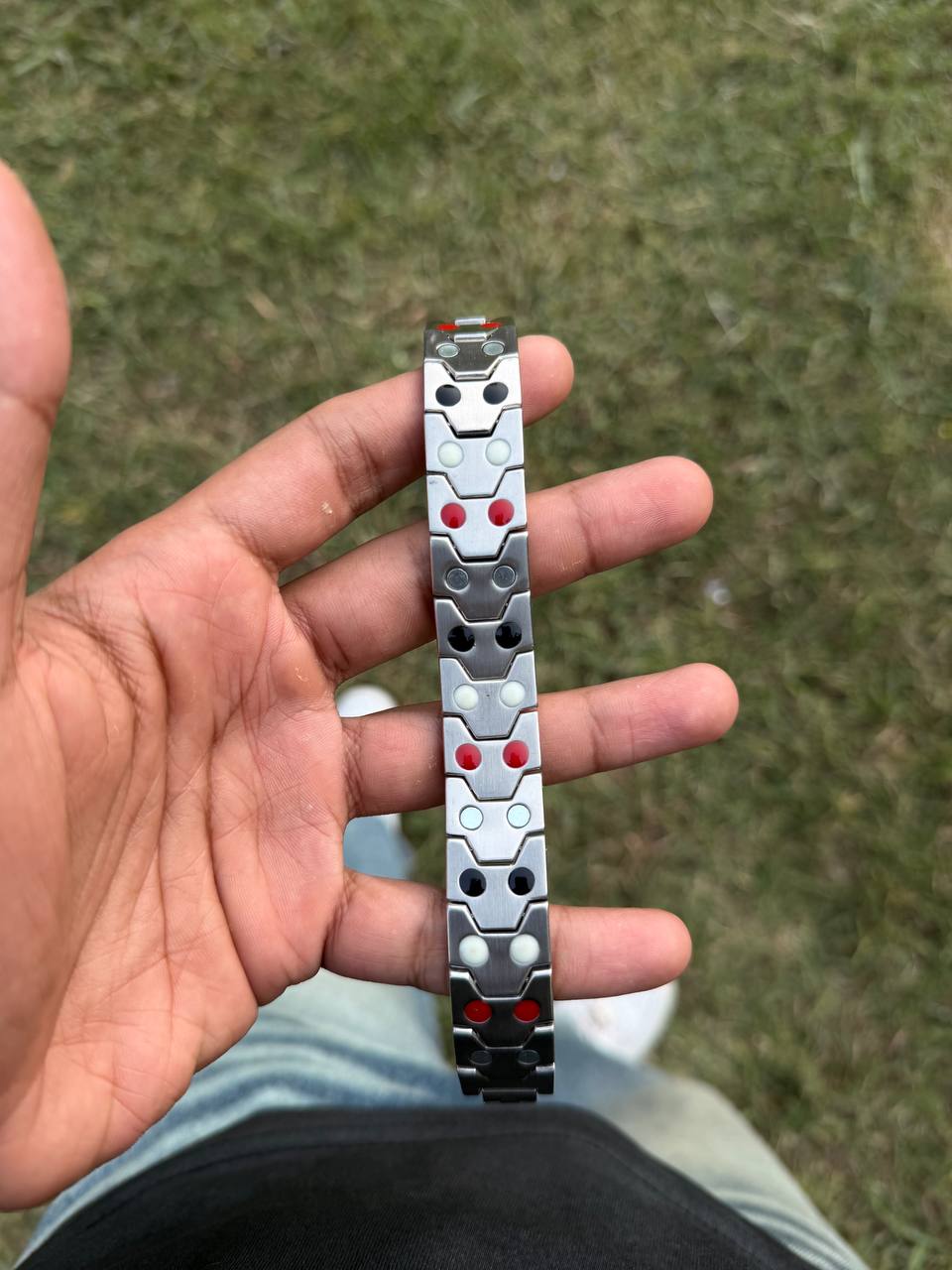 Wide Silver*Gold Lacoste Braclete