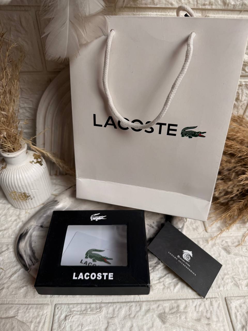 Basic Black Lacoste wallet