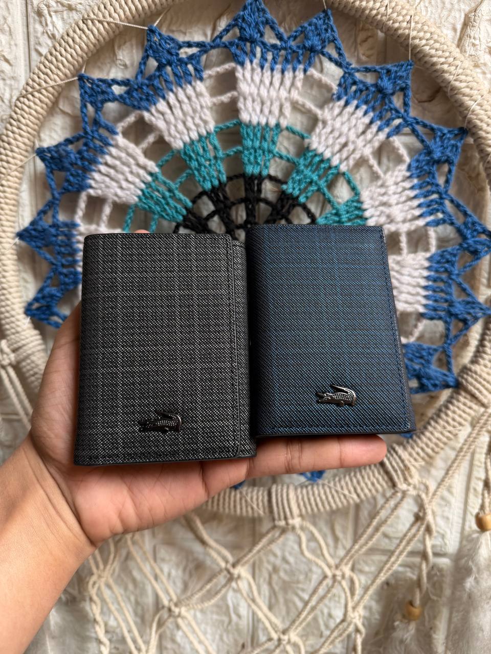 Lacoste Striped Men's Slim Wallet