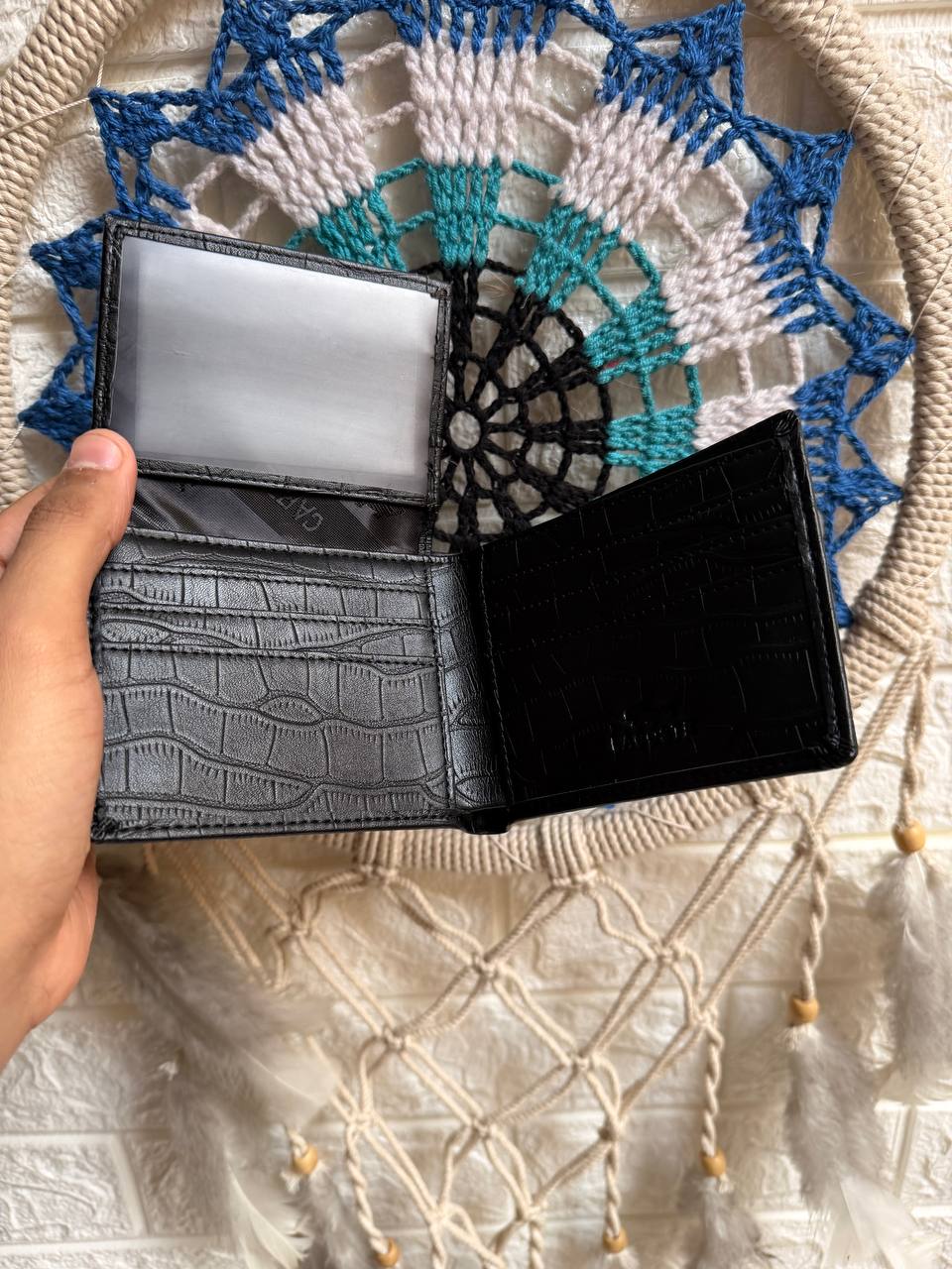 Black Lacoste wallet “ Mirror original “