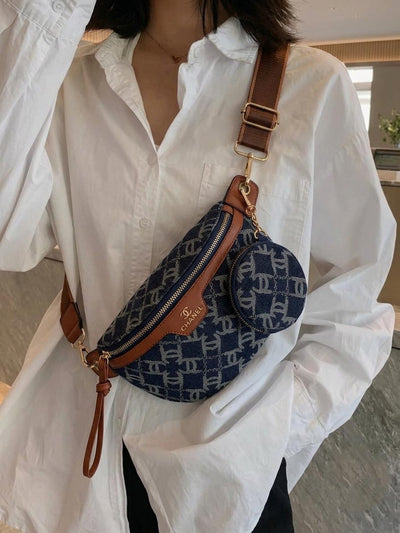 CHANEL Denim Crossbody Bag