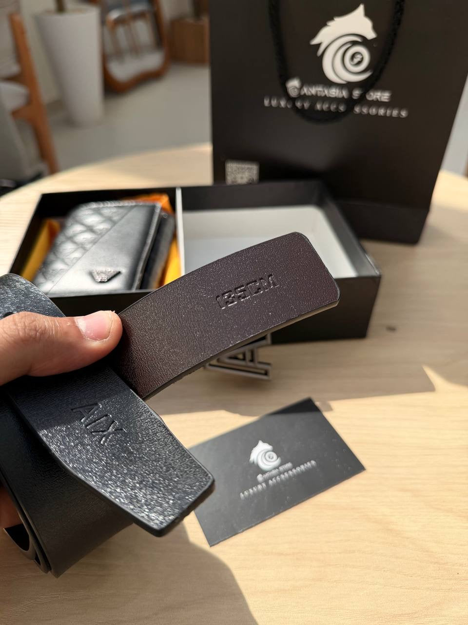 Armani Box “ wallet +belt”