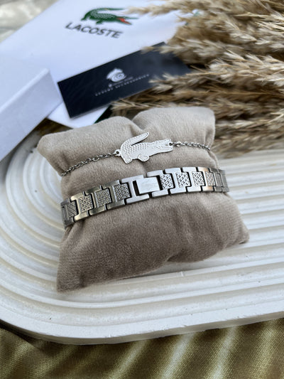 Couples Lacoste bracelet Silver