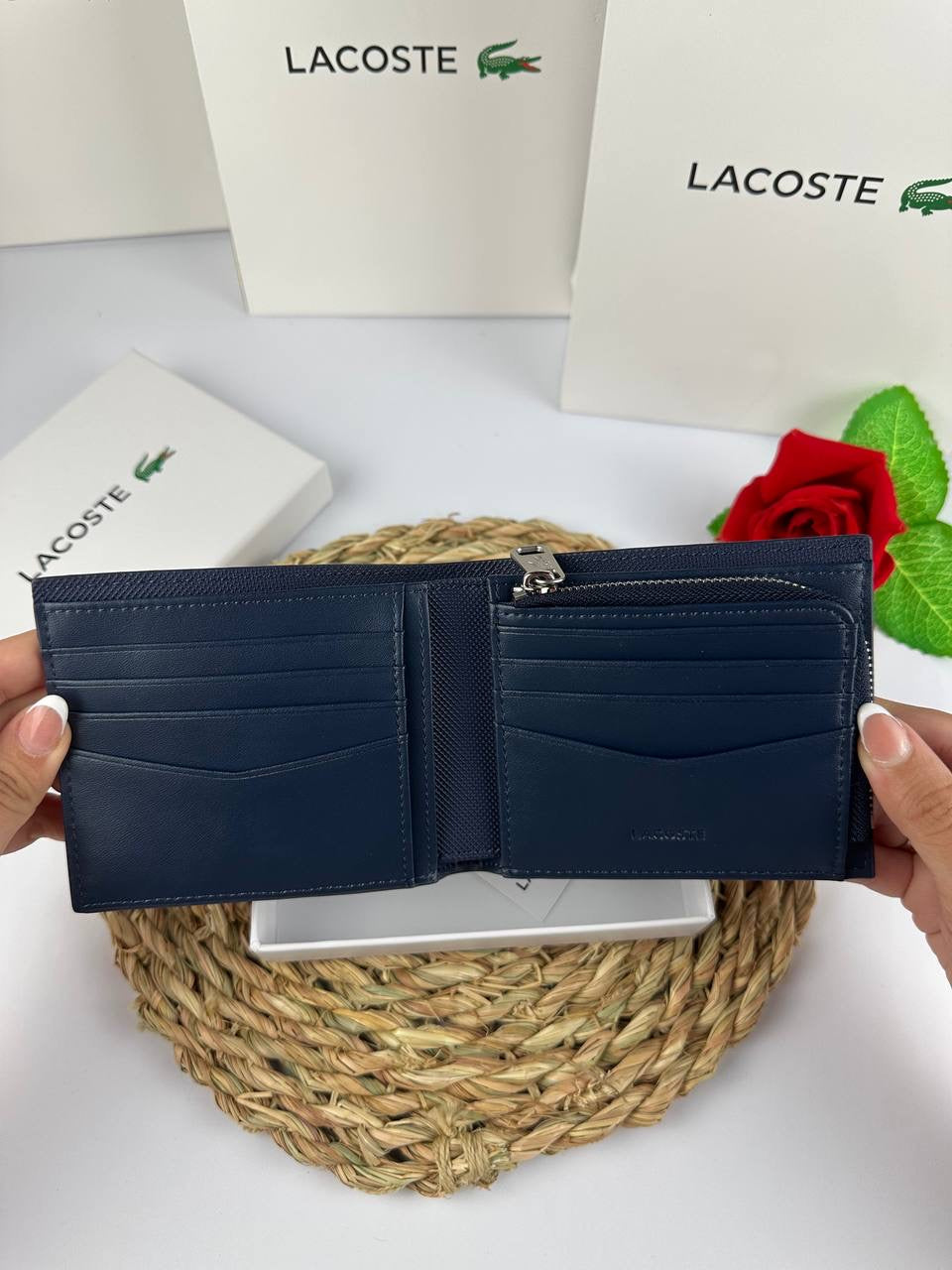 Lacoste Blue Wallet "Mirror Original"