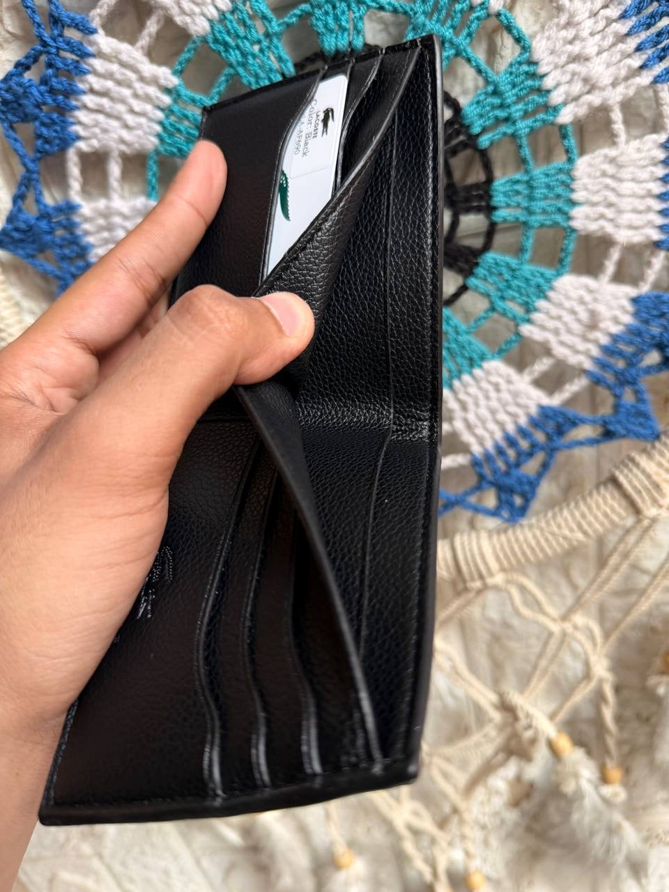 Black Lacoste wallet “v10”