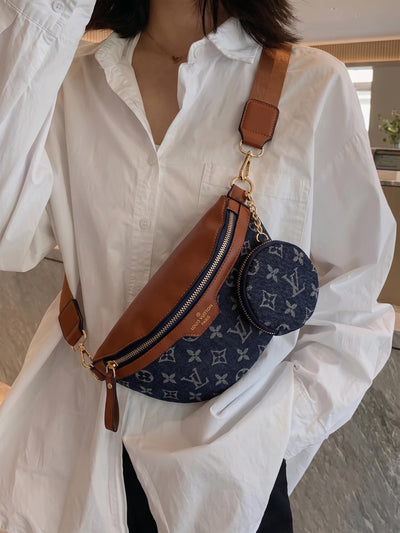 L-v Denim Crossbody Bag 2