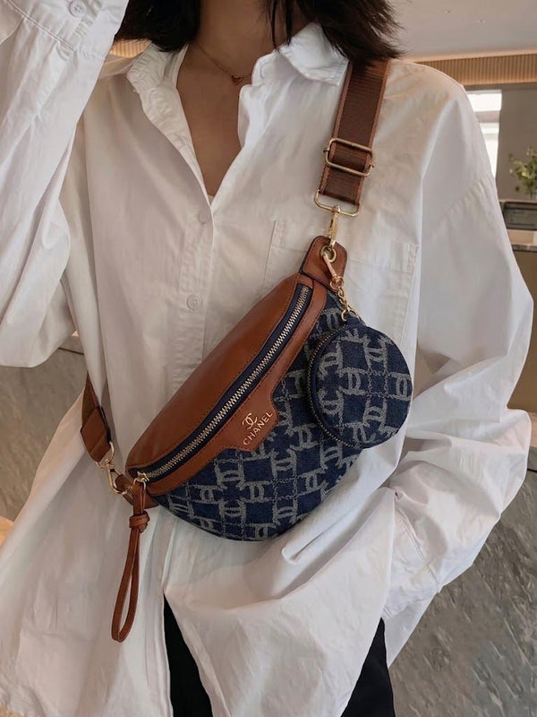 CHANEL Denim Crossbody Bag