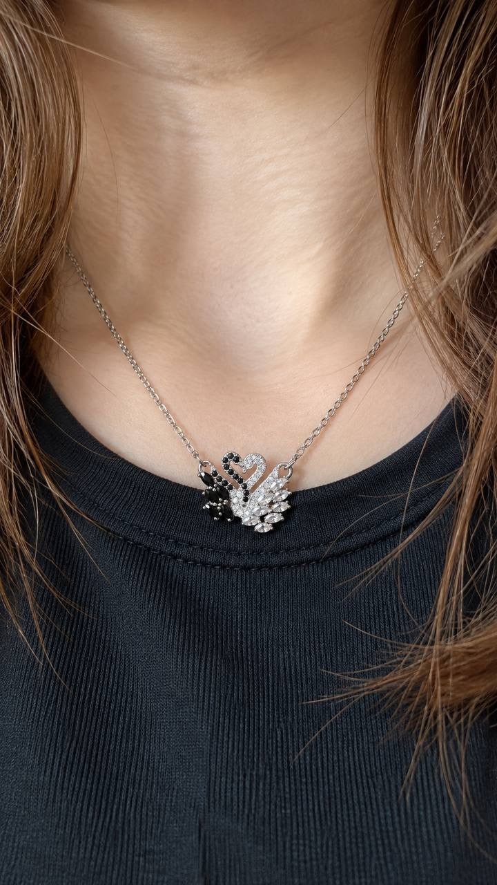Double Swan Necklace