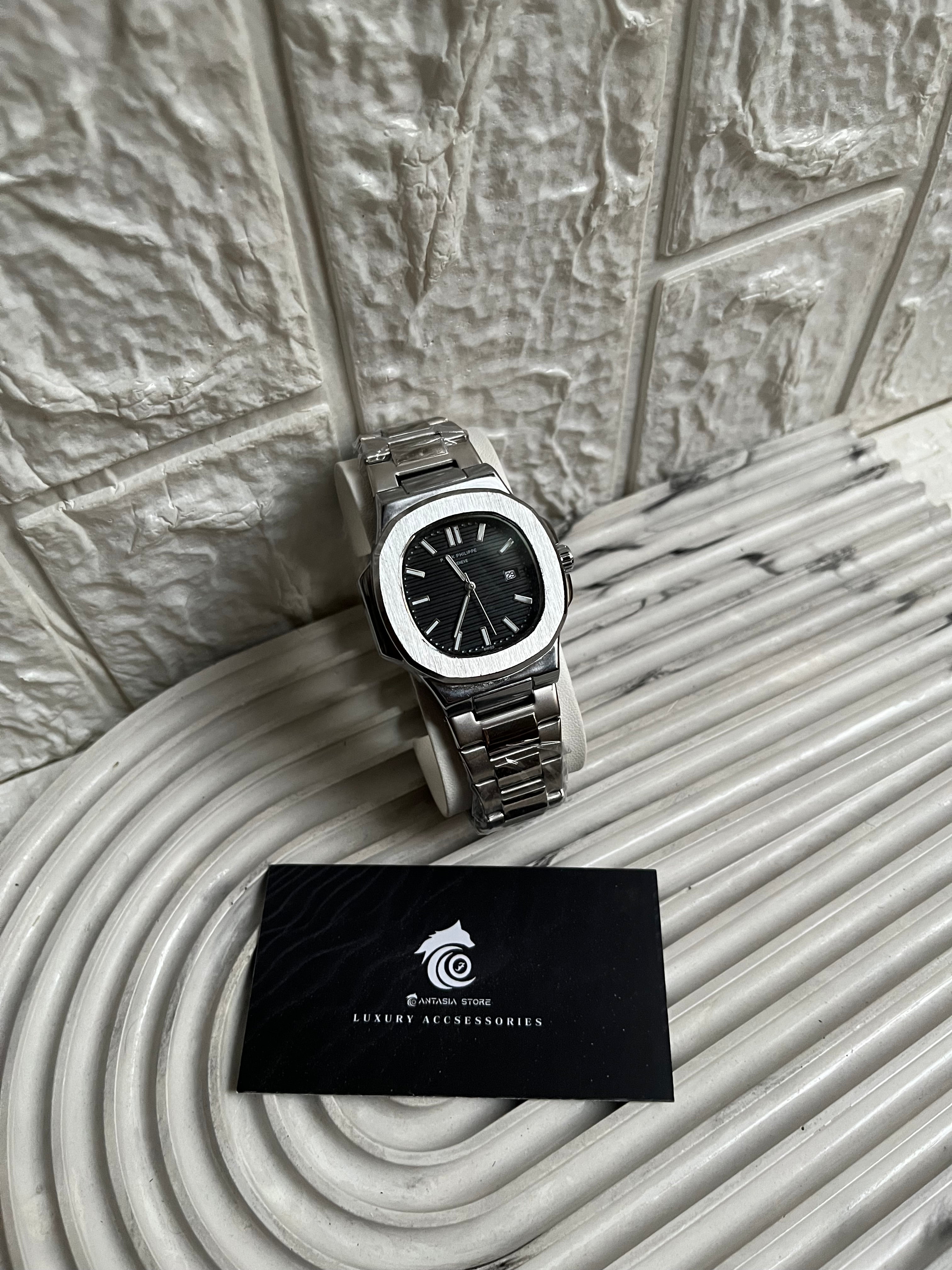 patek philippe silver-black