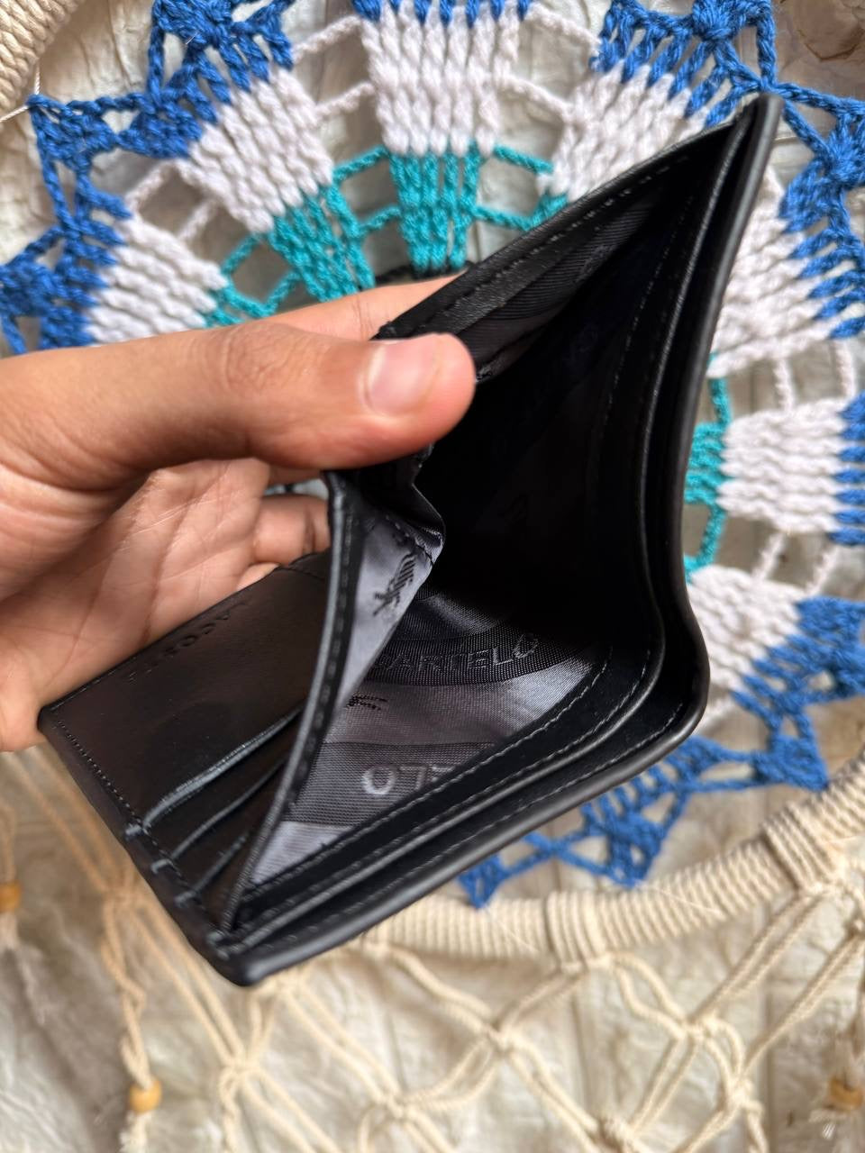 Black Lacoste Fold wallet “ Mirror original “