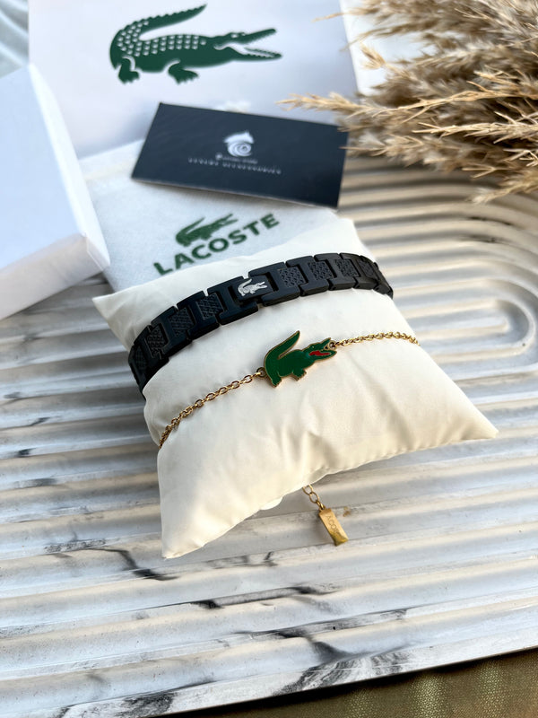 Couples black-green Lacoste