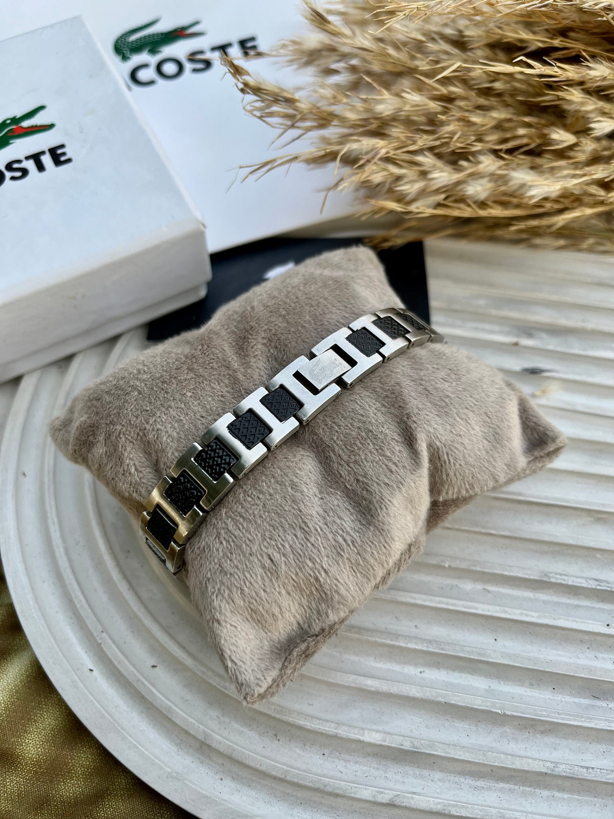 Silver-black Lacoste