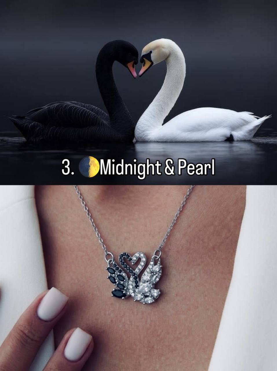 Double Swan Necklace