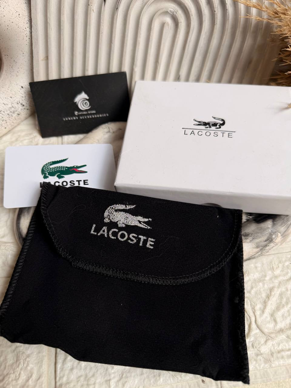 Black Lacoste Fold wallet “ Mirror original “