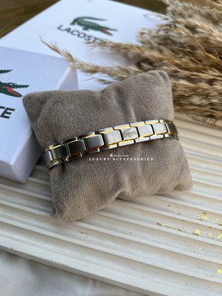 silver& Gold Lacoste Bracelet 1