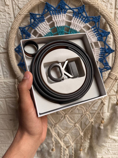 C-K Double-Face Leather Belt