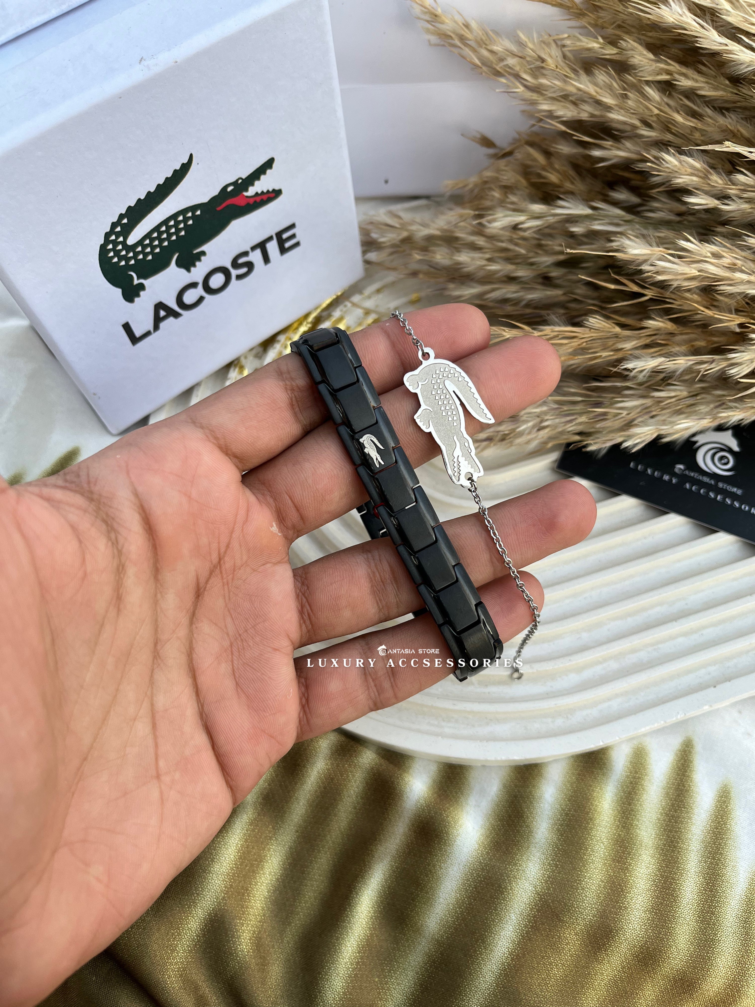 All black Couples Lacoste