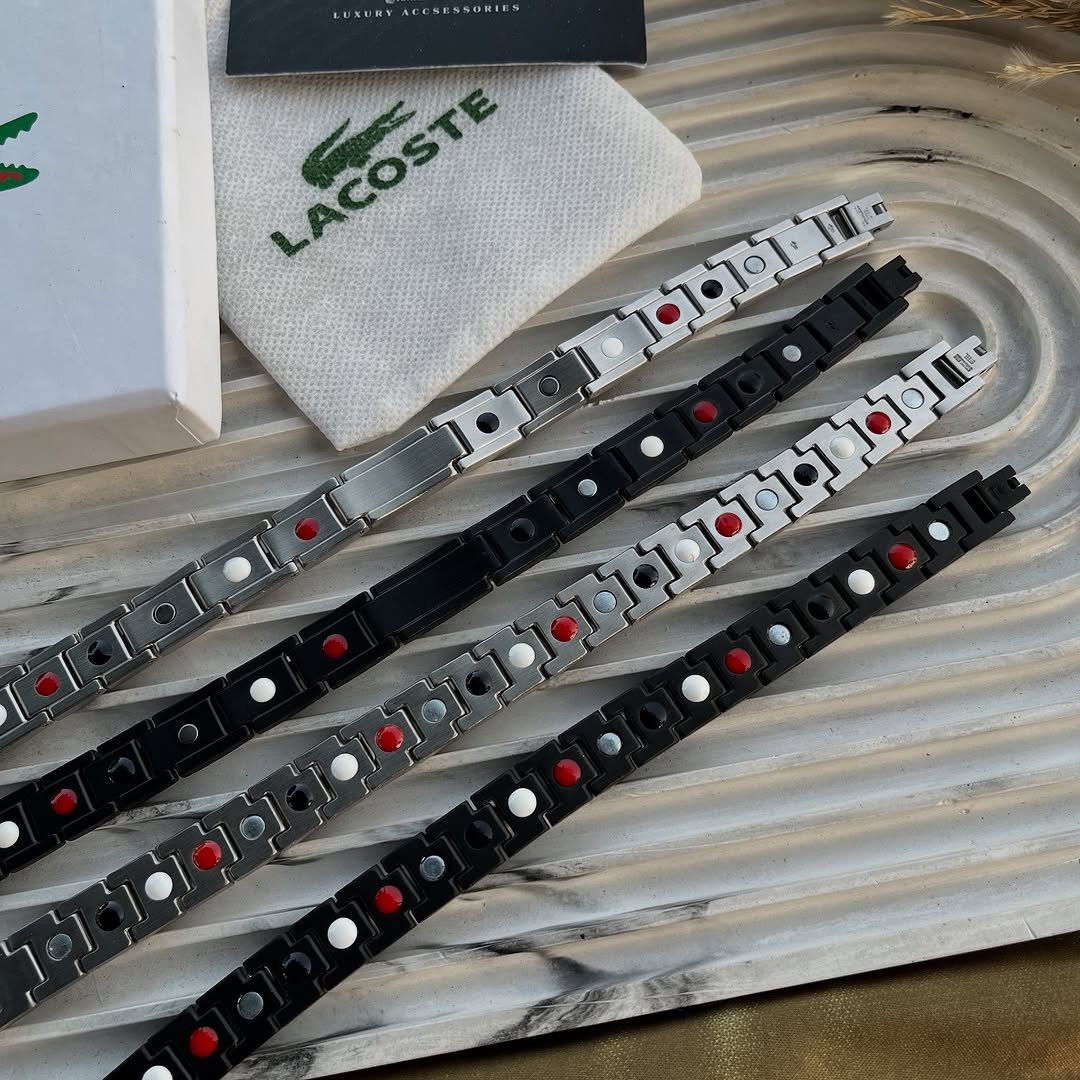 Silver-black Lacoste