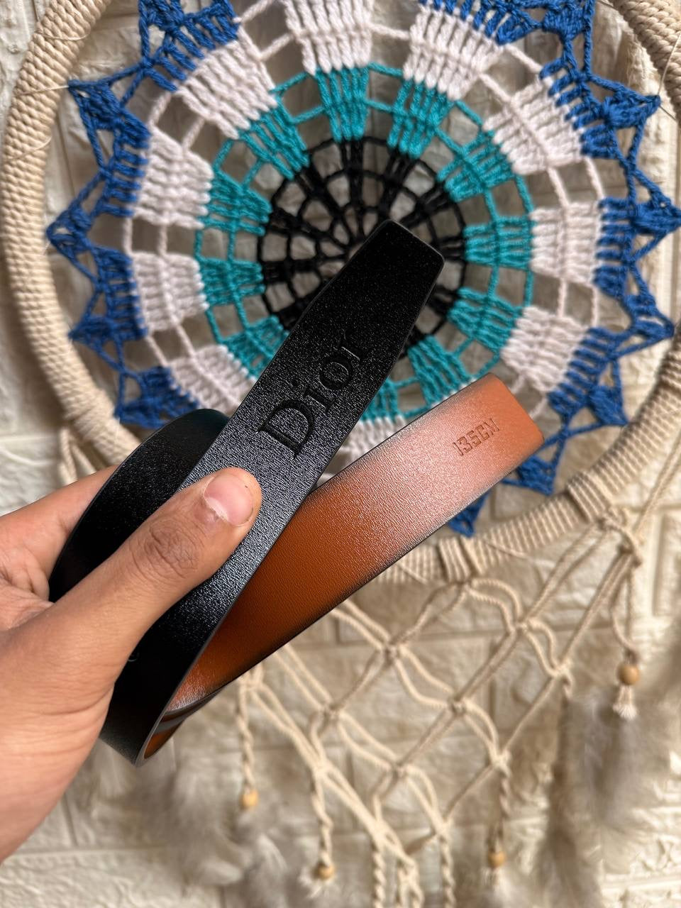 Christian Dior Double-Face Leather Belt