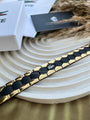 Wide Black-Gold Lacoste