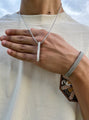 Necklace + bracelet “Black-gold-silver”