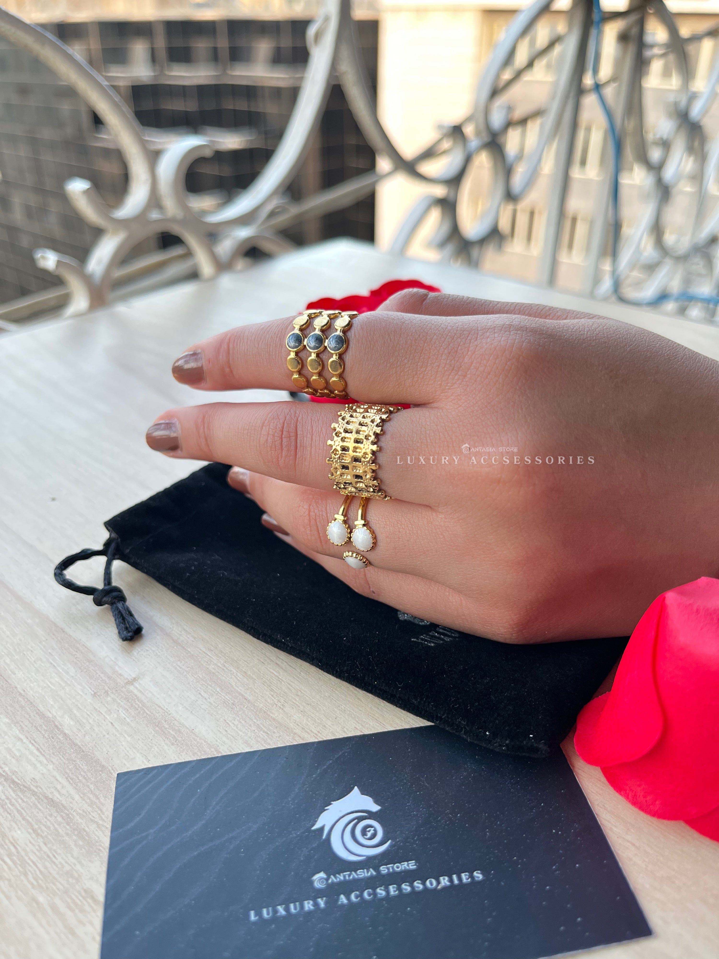 Mixed Golden Rings