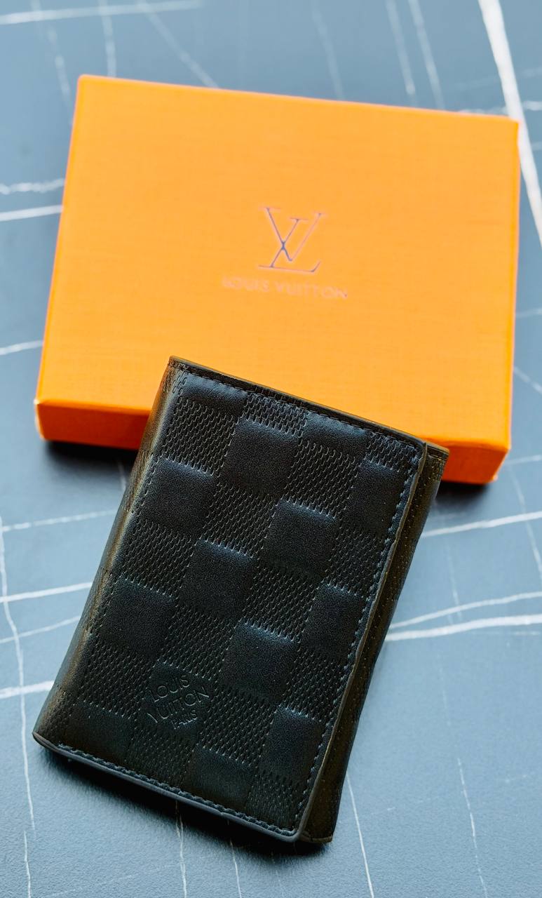 L-v Checkered MEN'S SLIM WALLET & CARD HOLDER