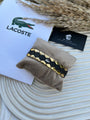 Wide Black-Gold Lacoste