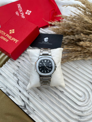 patek philippe silver-black