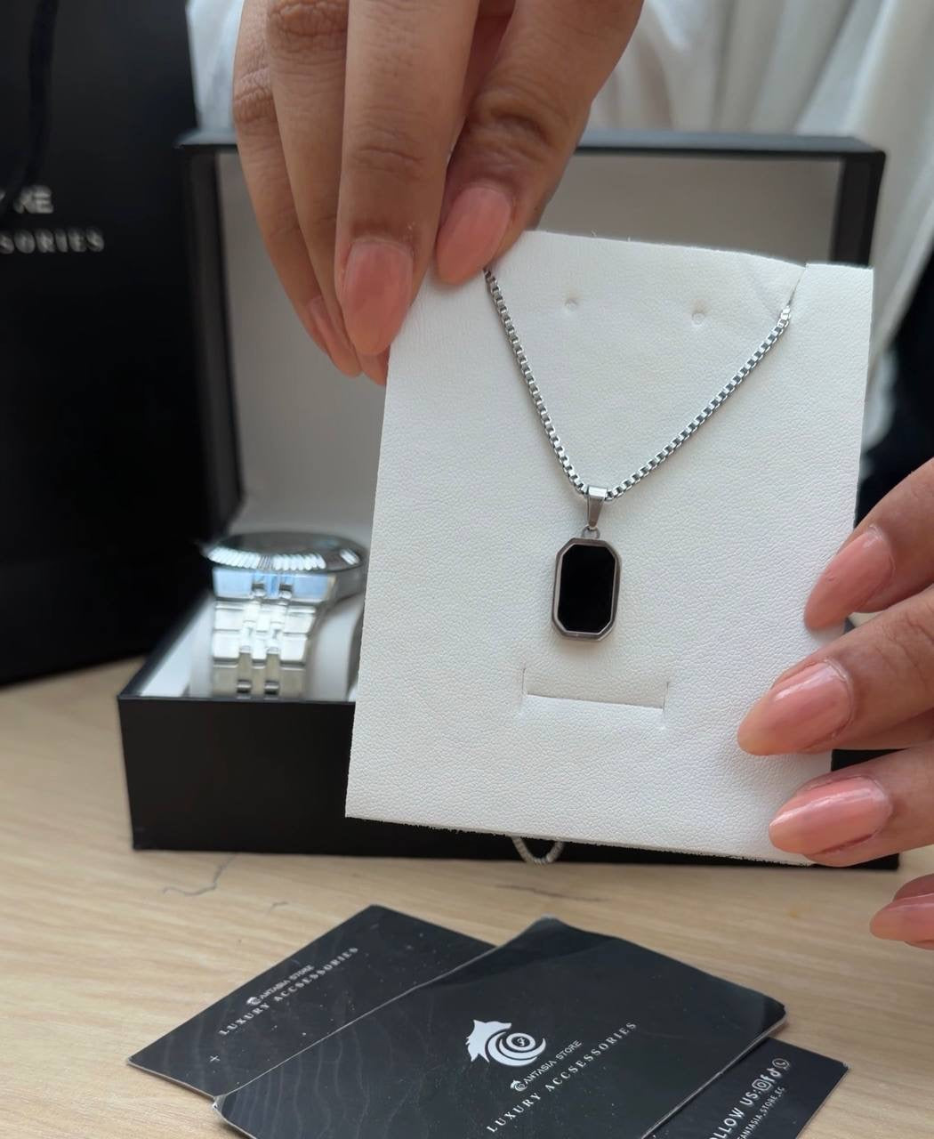 Elegant Silver and black Box