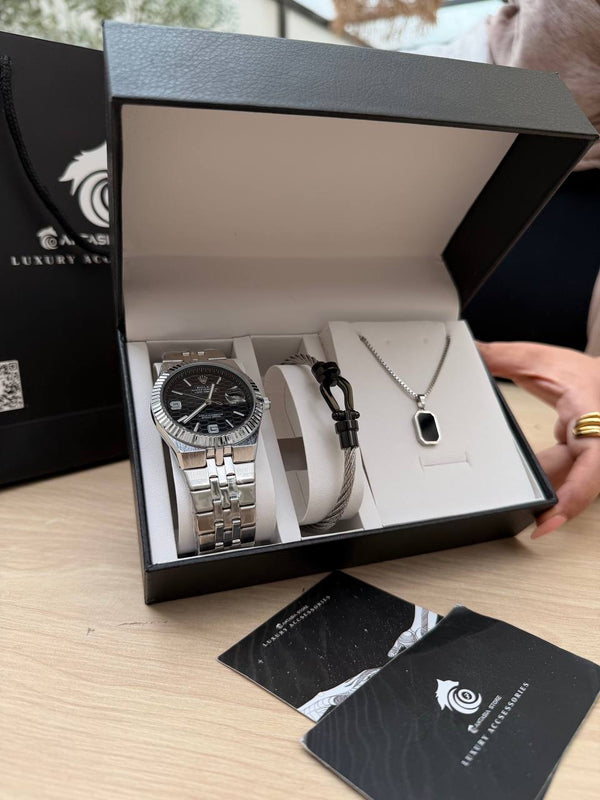 Elegant Silver and black Box