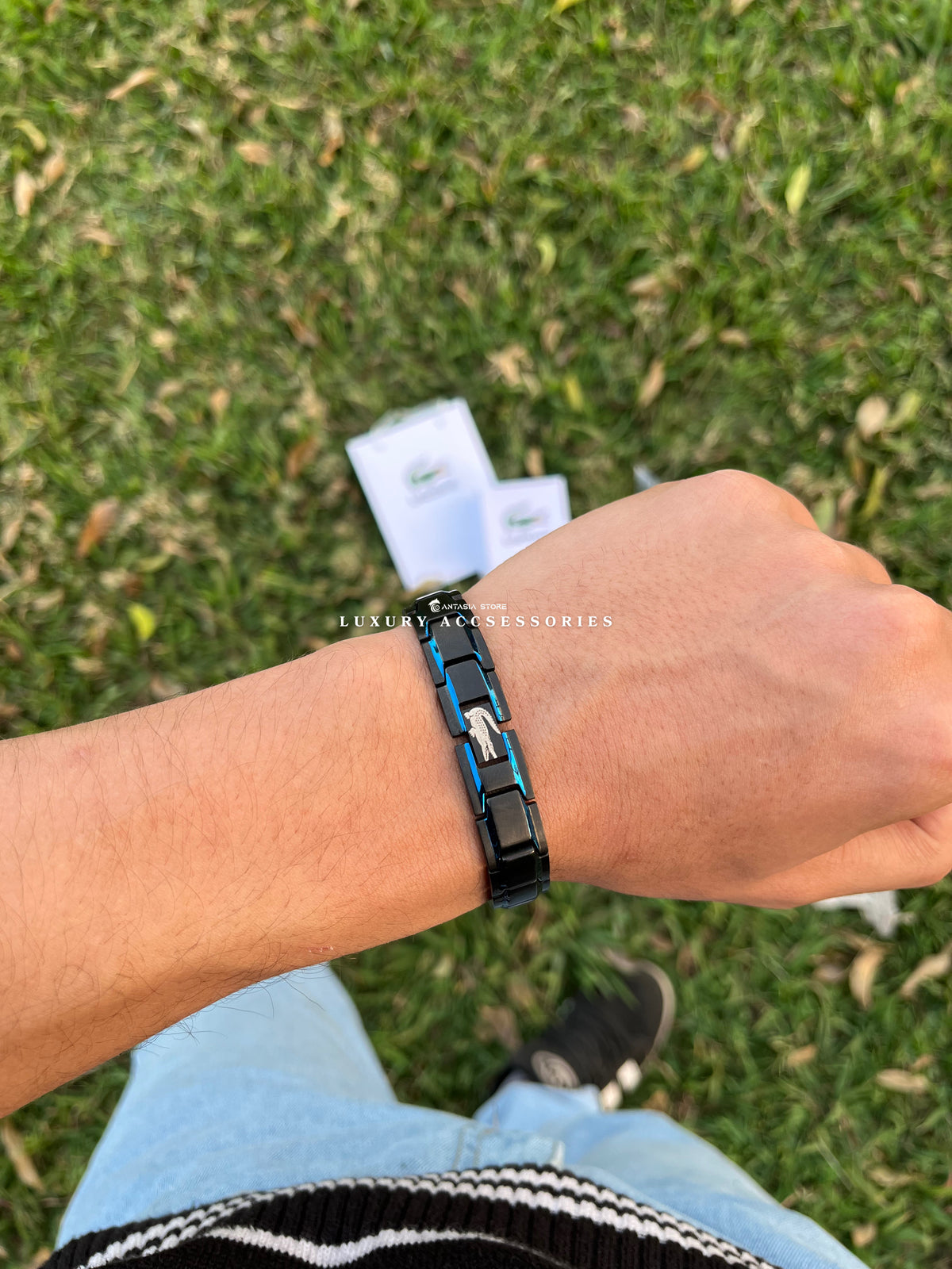 Blue black New edition-Lacoste bracelet