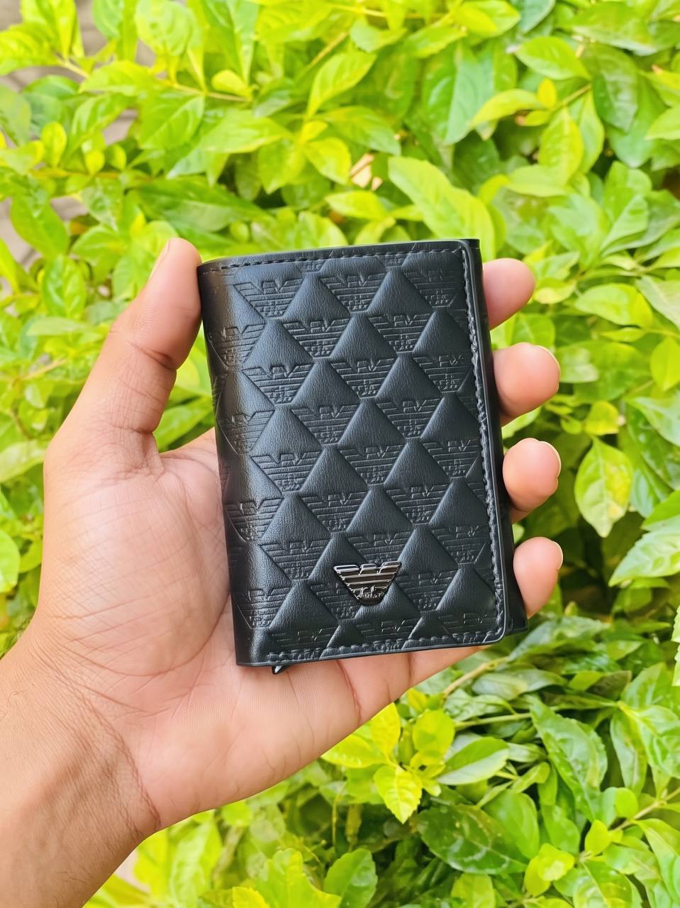 Armani Men's Slim Wallet Card Holder