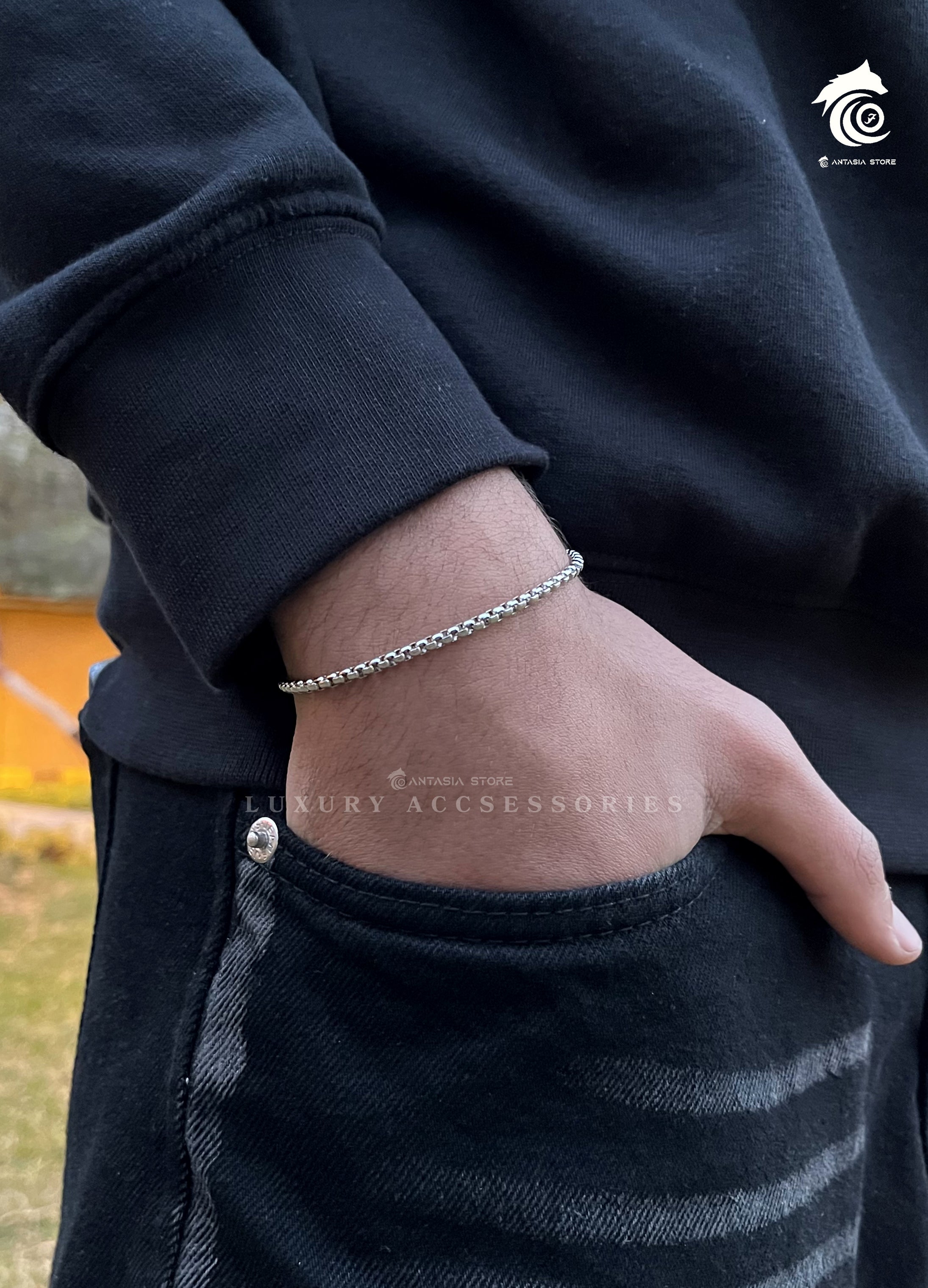 layering Nail+Silver Bracelet